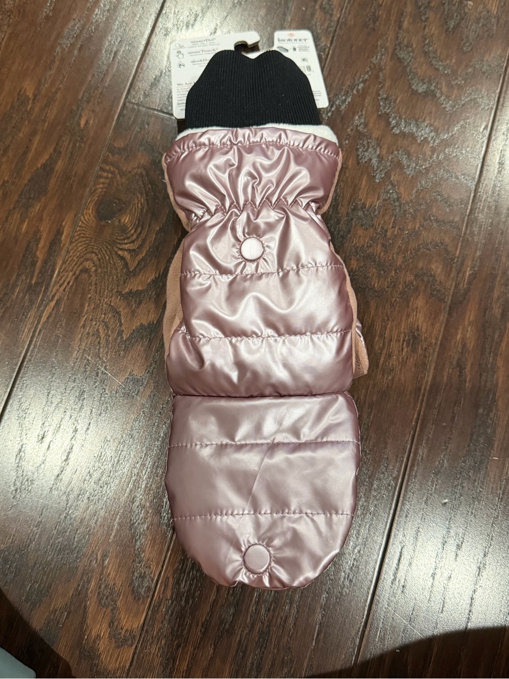 Isotoner Signature Women Sleek Heat Flip Touchscreen Mittens L/XL Blush NEW